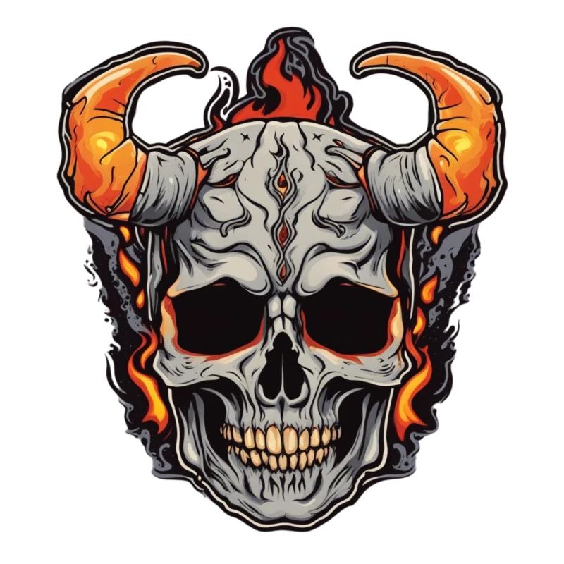 Horned skull fired