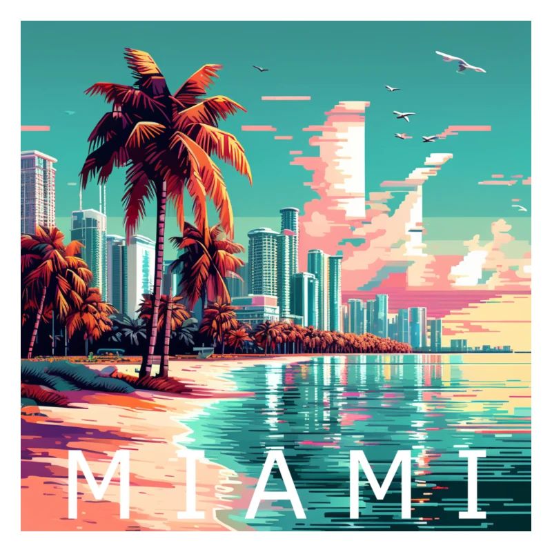 Miami in Pixel 32 Bit