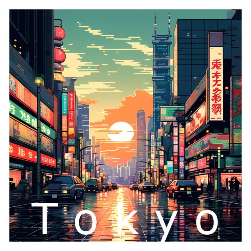 Tokyo in Pixel 32 Bit
