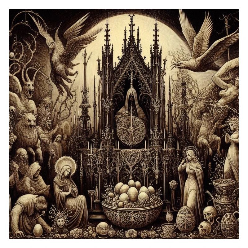 Gothic themed easter art