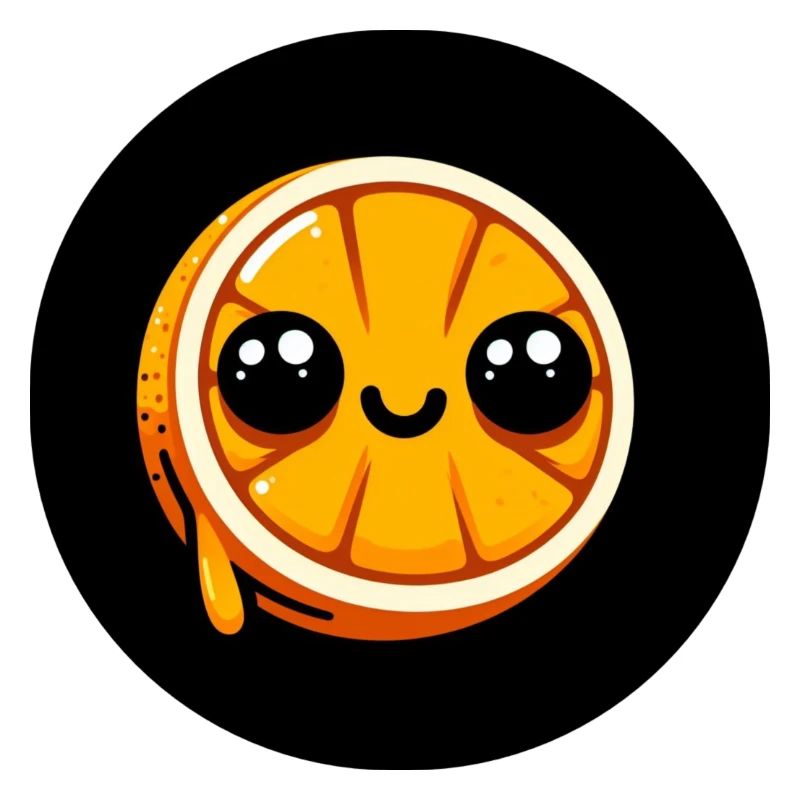 Comic Orange mit Augen
