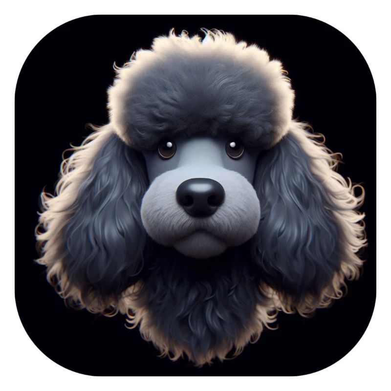 Poodle in animation style