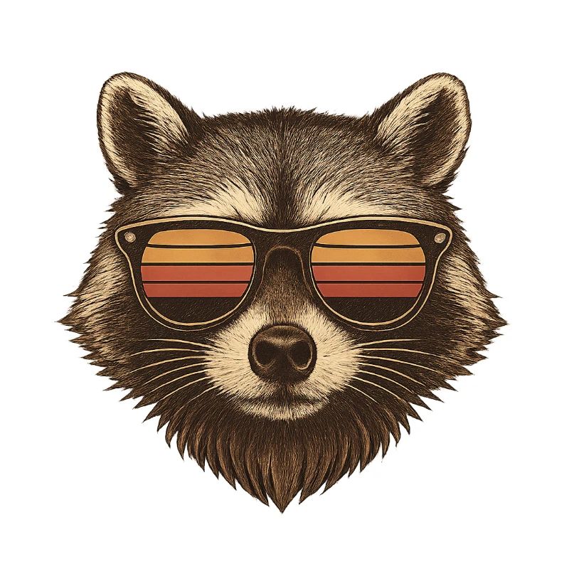 Raccoon Retro Sunset Sunglasses