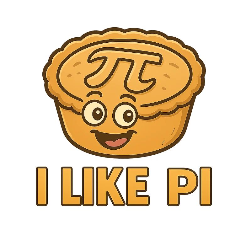 Gâteau Pi avec un visage amusant