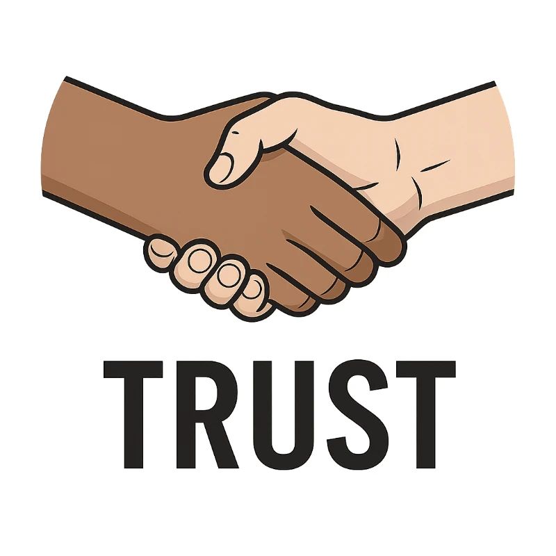 Conception du symbole de poignée de main équitable