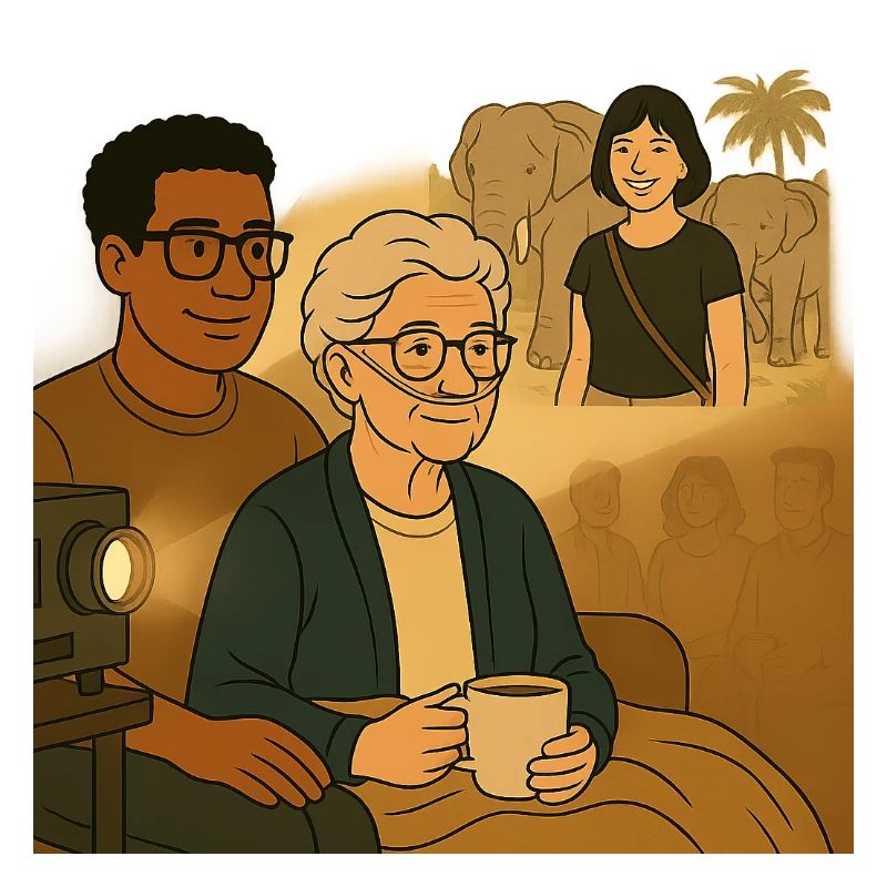 Oma mit dem Enkel