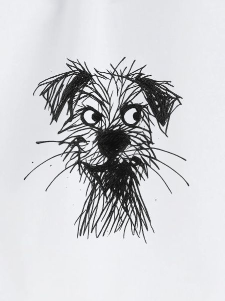 Sketch Dog Portrait Cheeky