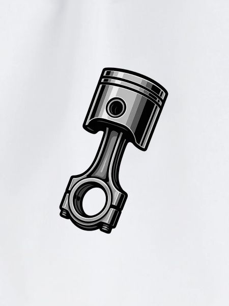 Monochrome industrial piston