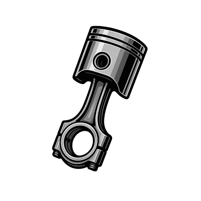 Monochrome industrial piston