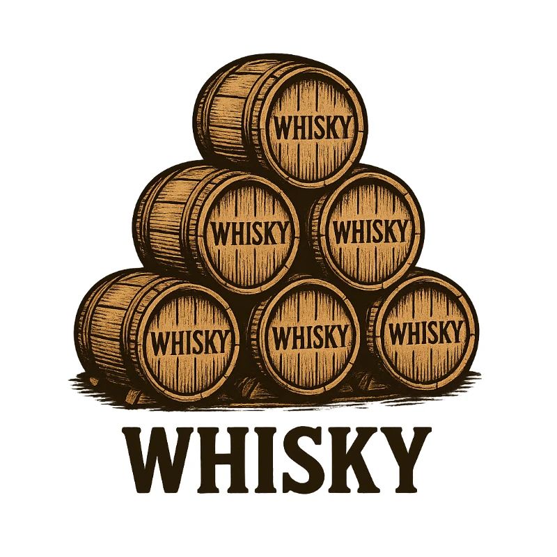 Stacked Whiskey Casks – Vintage Style