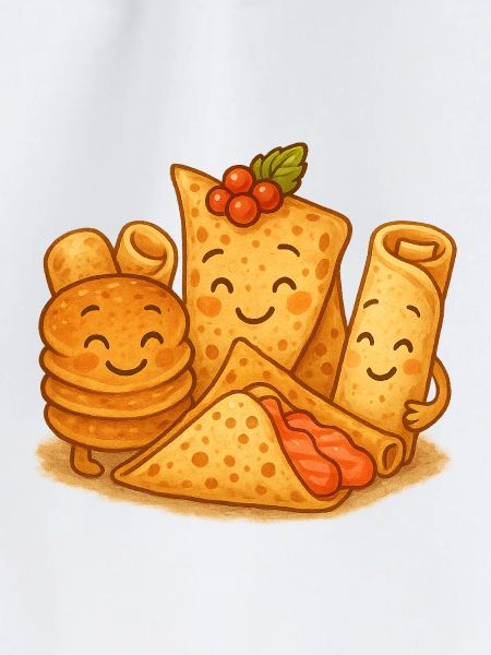 Happy blini friends blinis, pancakes