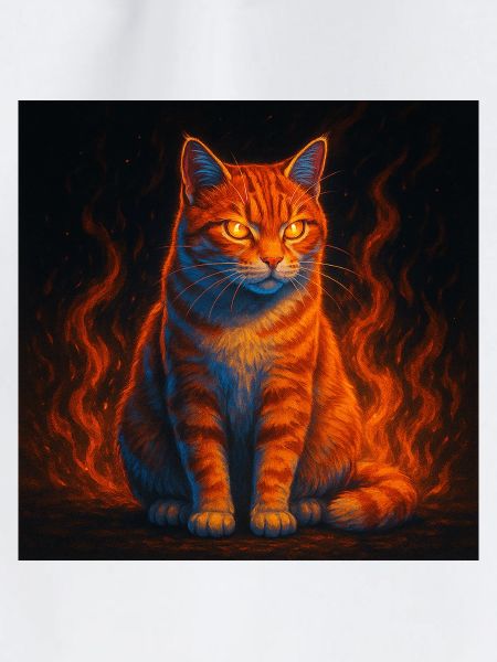 Der flammende Blick der Feuerkatze