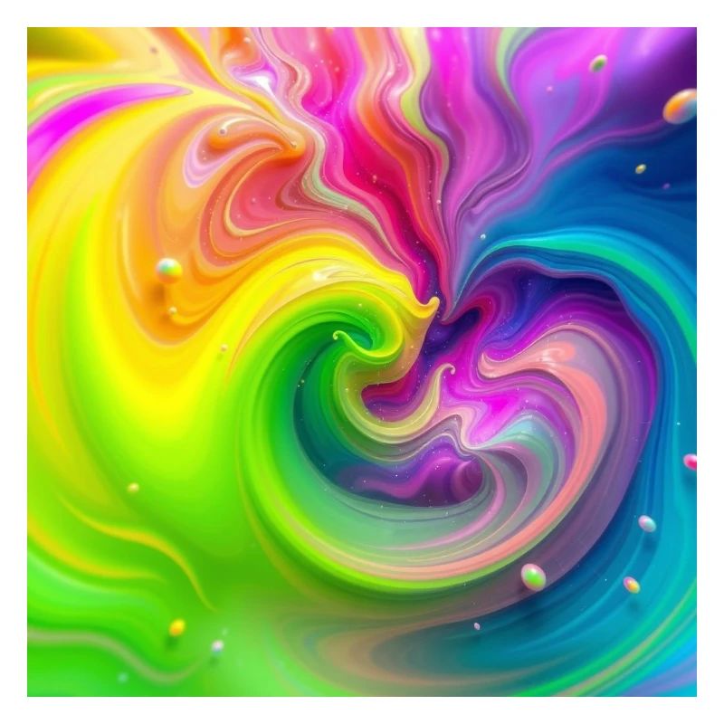 Tourbillon de couleurs Arc-en-ciel néon