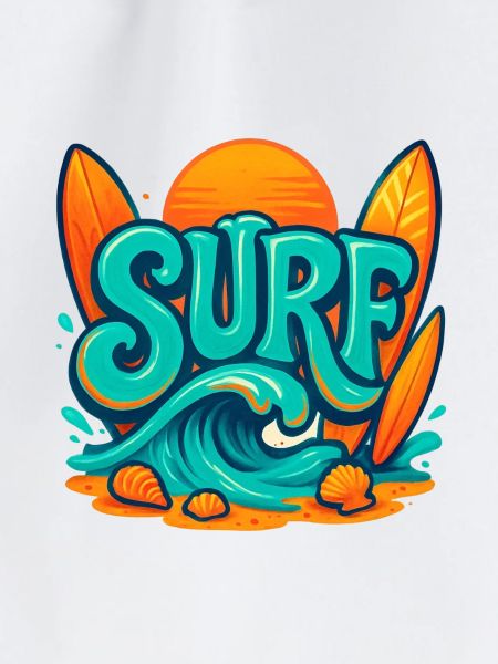 Sunset Surf Word Art
