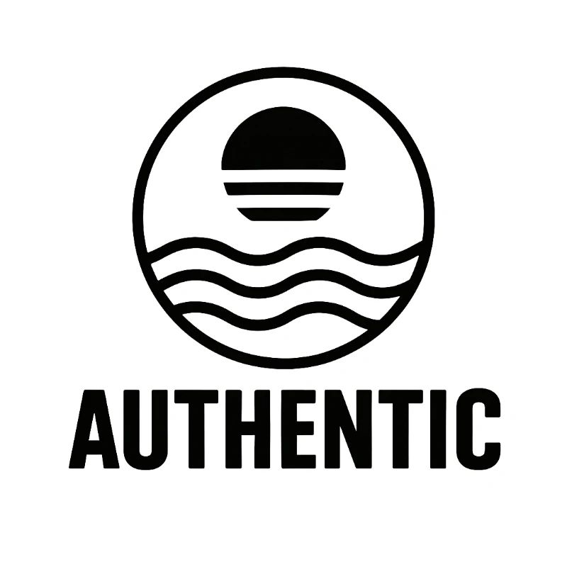 Authentic Sun Circle Wave Logo