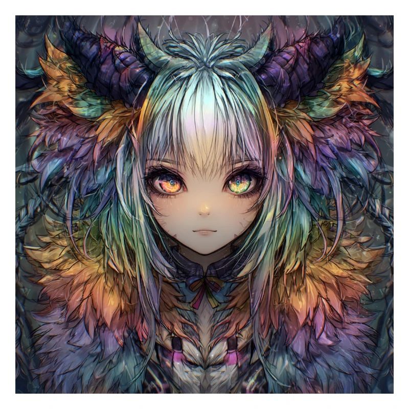 Feather Dream Mythical Creature Portrait