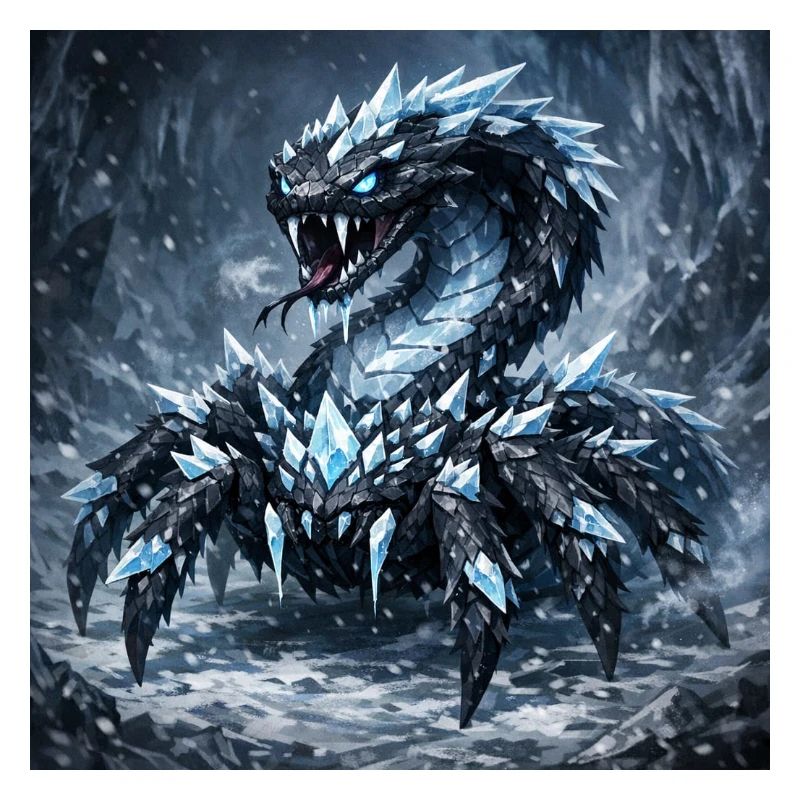 Kristalldrache im Eissturm