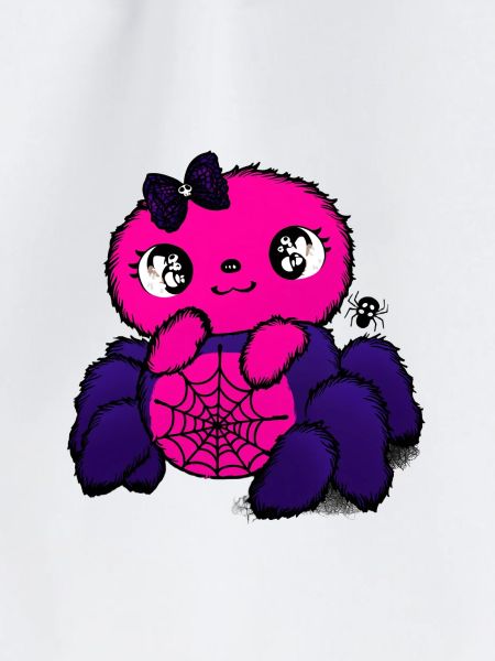 Pinker Spinnenfreundin mit Netzmuster