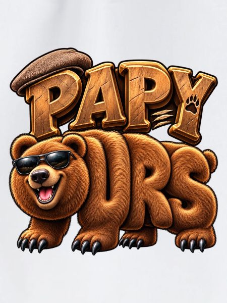 Papa Bear Wood stilisiert