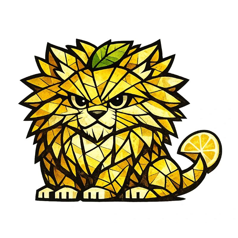 Lemon Lion Cubism version