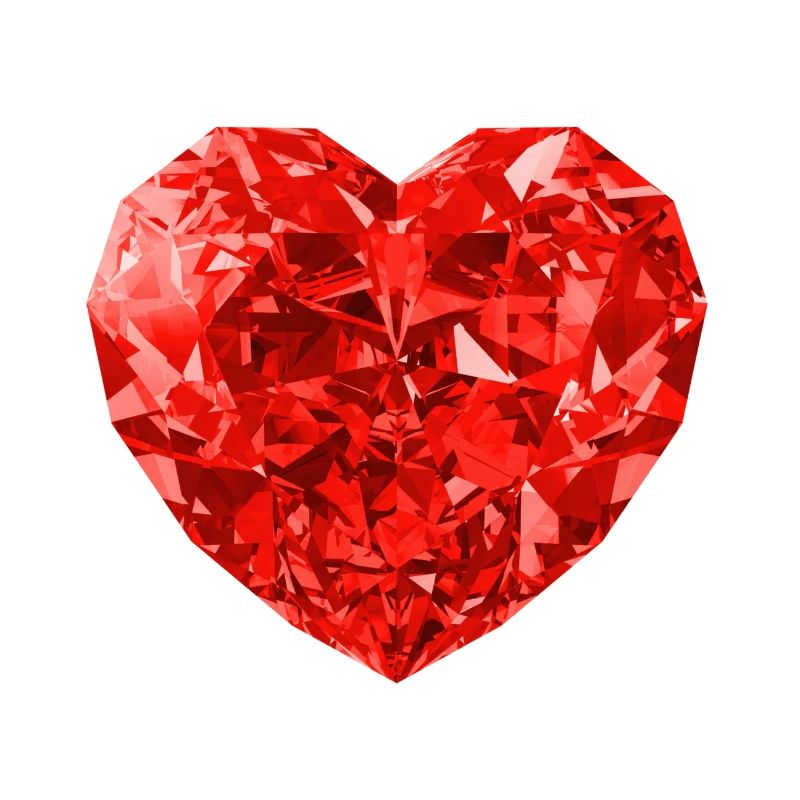 Red heart ruby gift idea