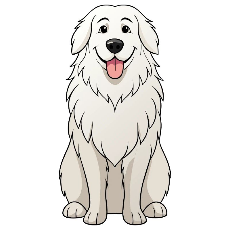 Serene Great Pyrenees Digital Art