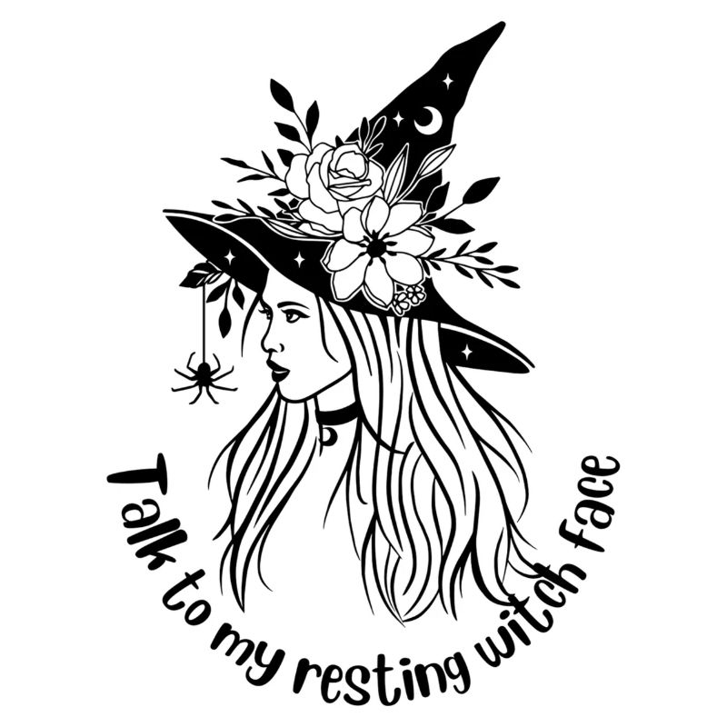 Resting Witch Face schwarz