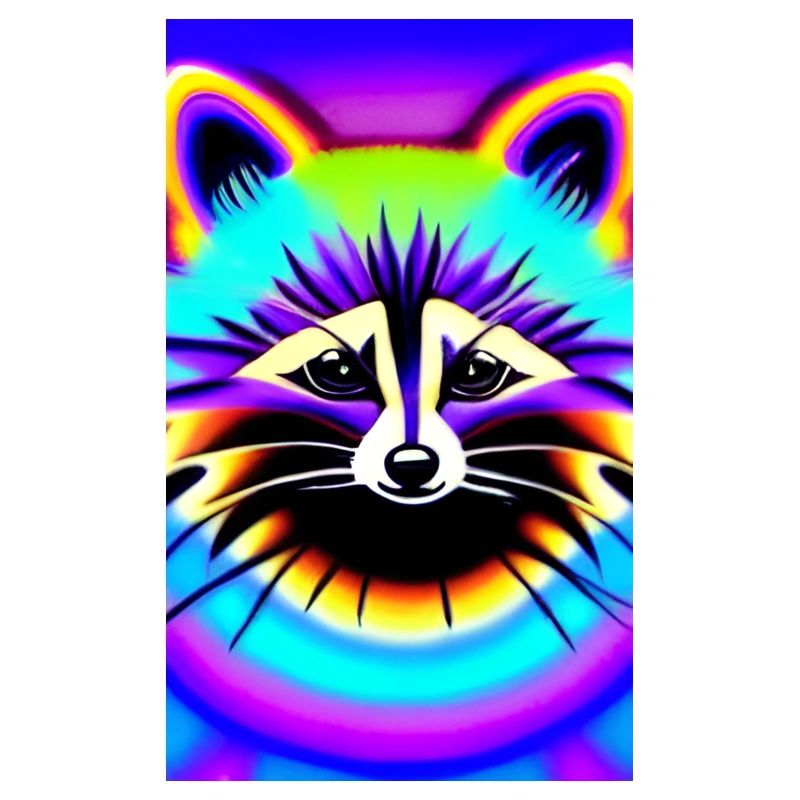 Psychedelischer Waschbär 01