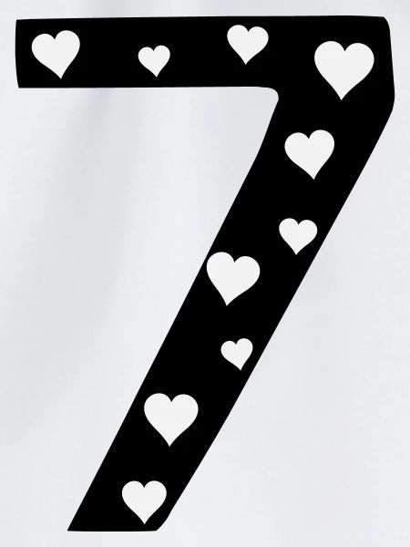 7 birthday with heart