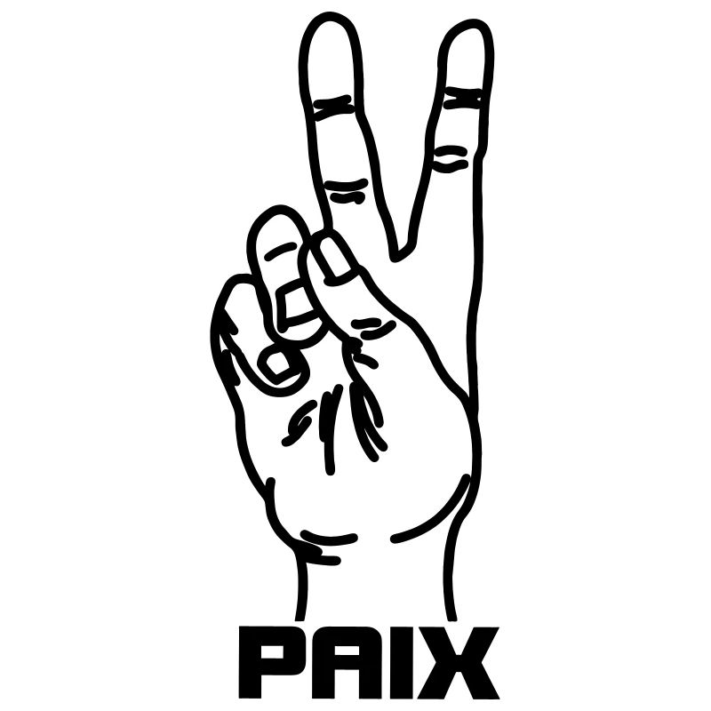 Geste de la main français PAIX