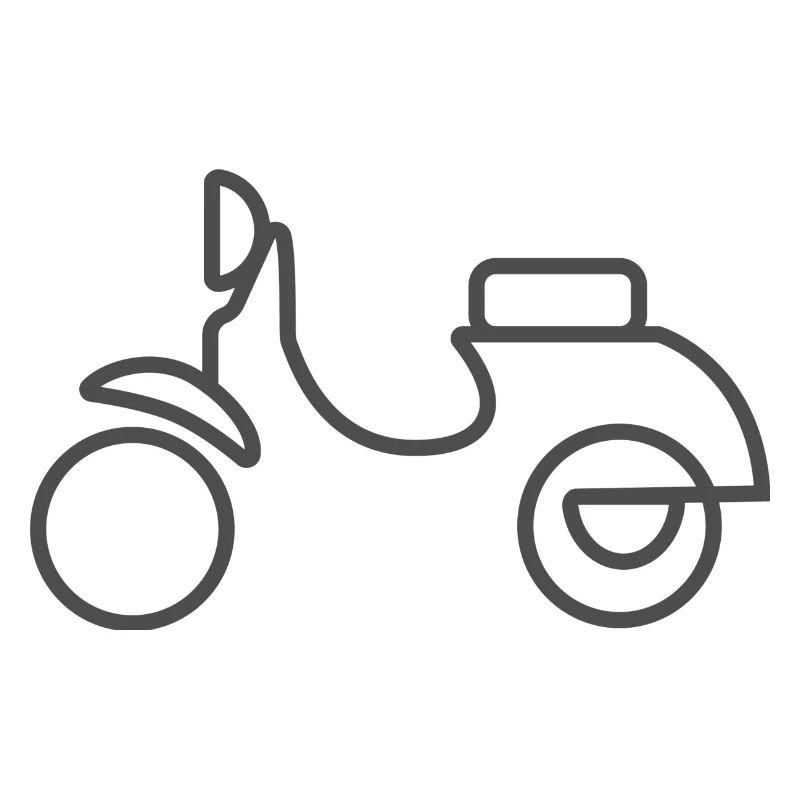 Roller lineart, minimalistic scooter