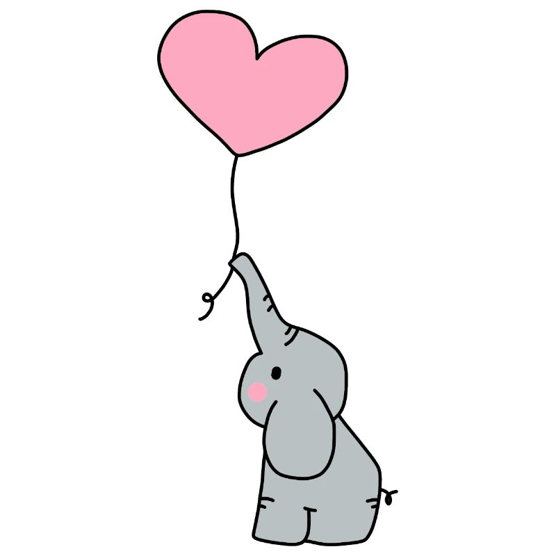 Elefant Herz Luftballon