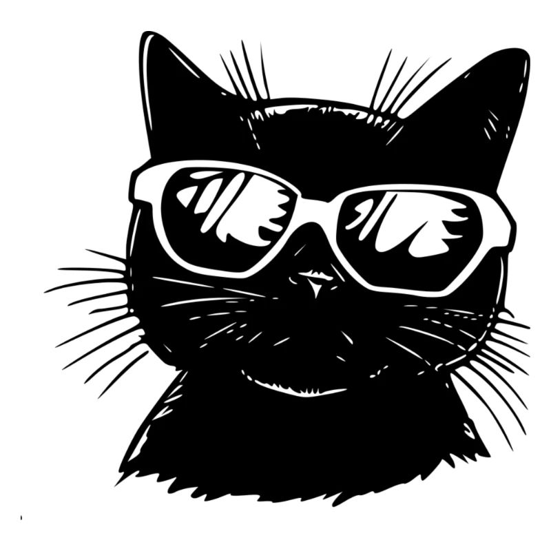 Cat with glasses
