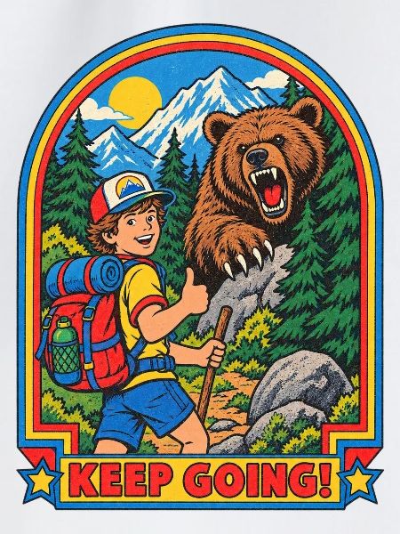 Wanderer trifft Bär Patch