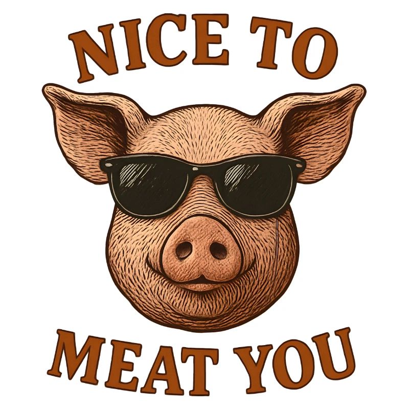 Cochon avec des lunettes de soleil Sympa de te dévorer