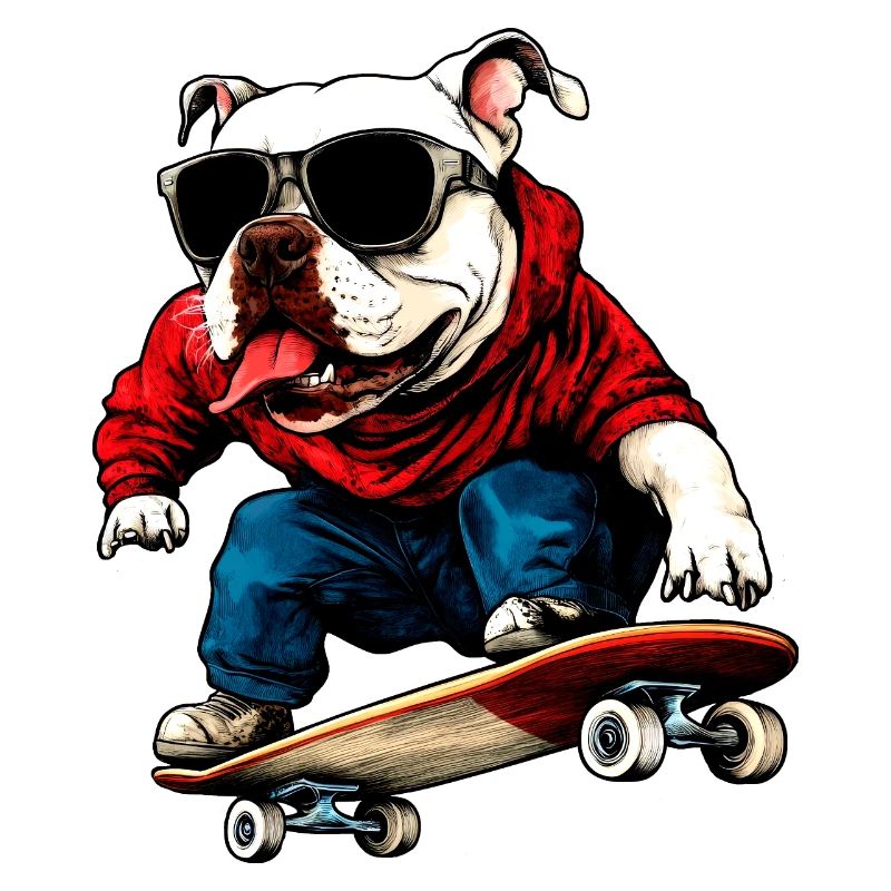 Skateboard Dog