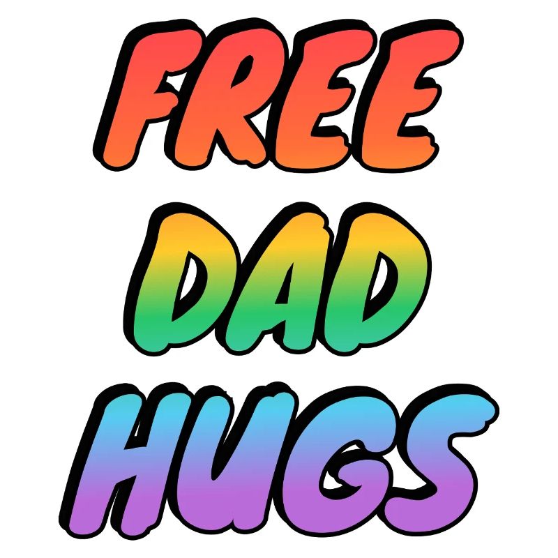 Free Dad Hugs Rainbow