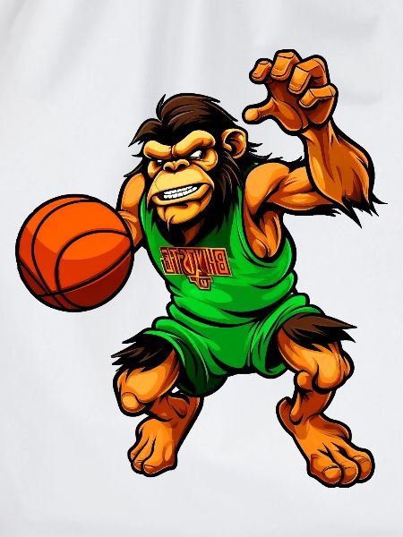 Schimpansen Basketballerin / Basketball Affe