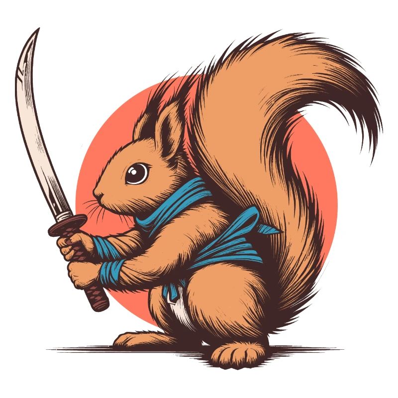 Squirrel Blade Funny Animals