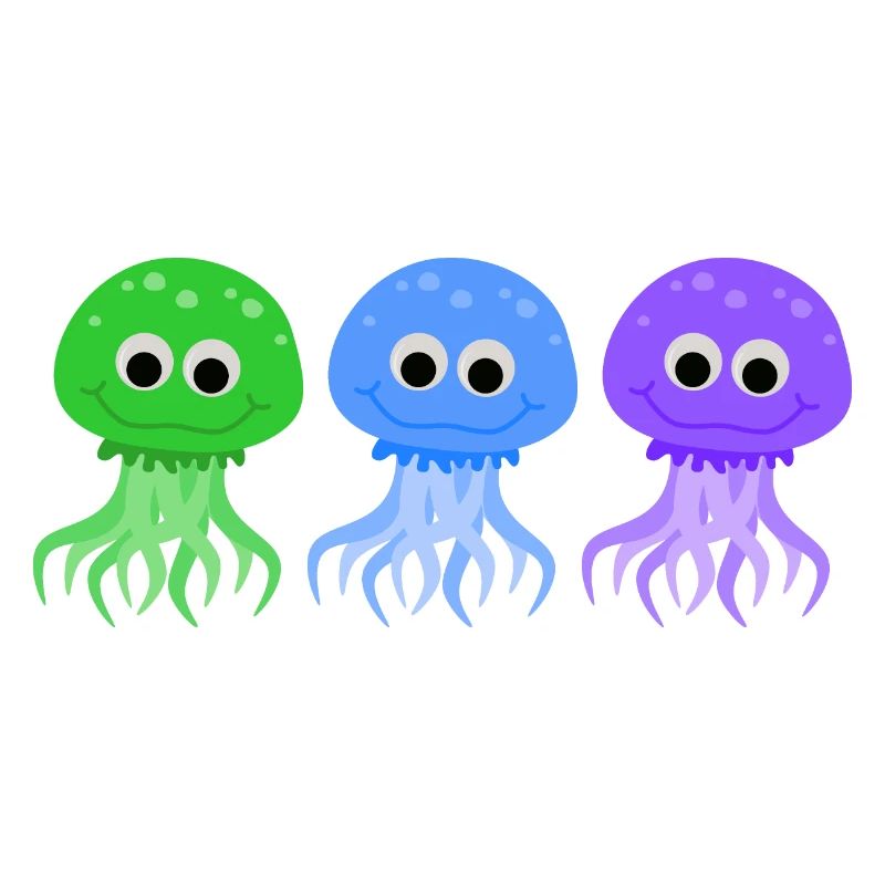 three jellyfish