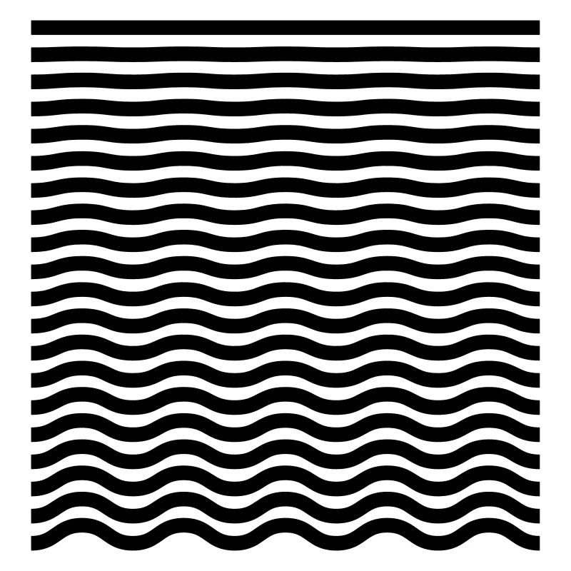 Cours de droite à vague - minimaliste