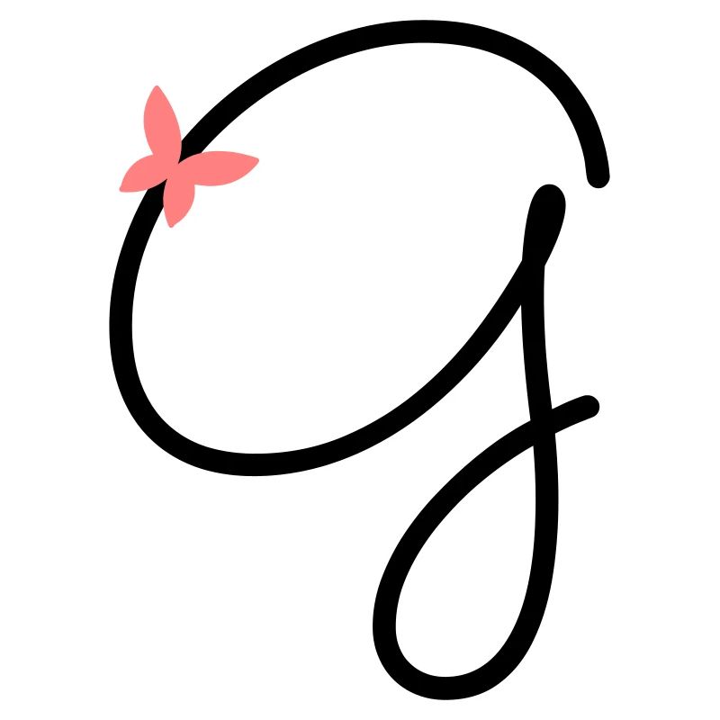 Buchstabe G Schmetterlingsbuchstabe