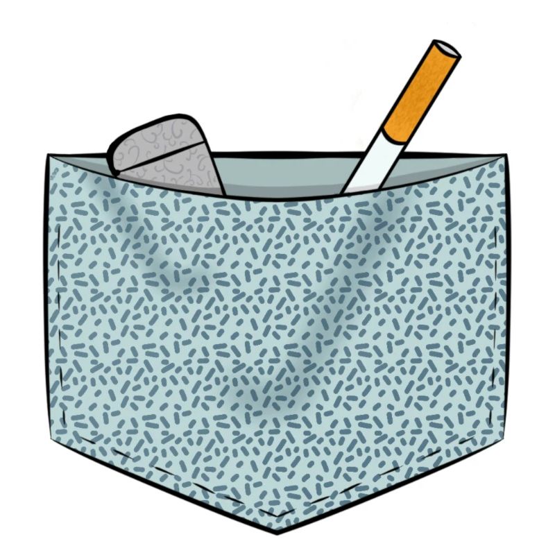 Lighter cigarette pocket