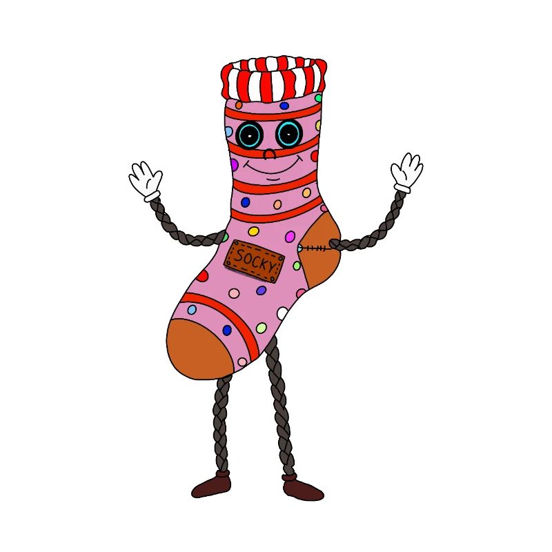 Socky Glitter Sock Figure