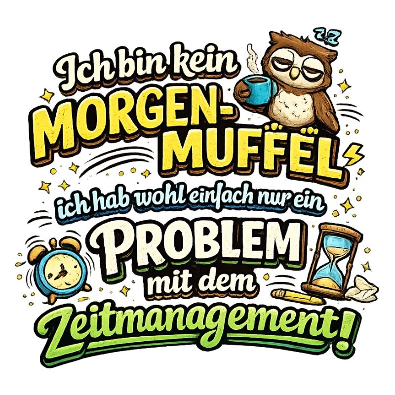 Morgenmuffel mit Zeitmanagement-Problem