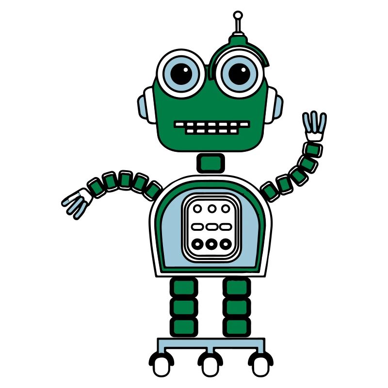 Robot mignon de bande dessinée