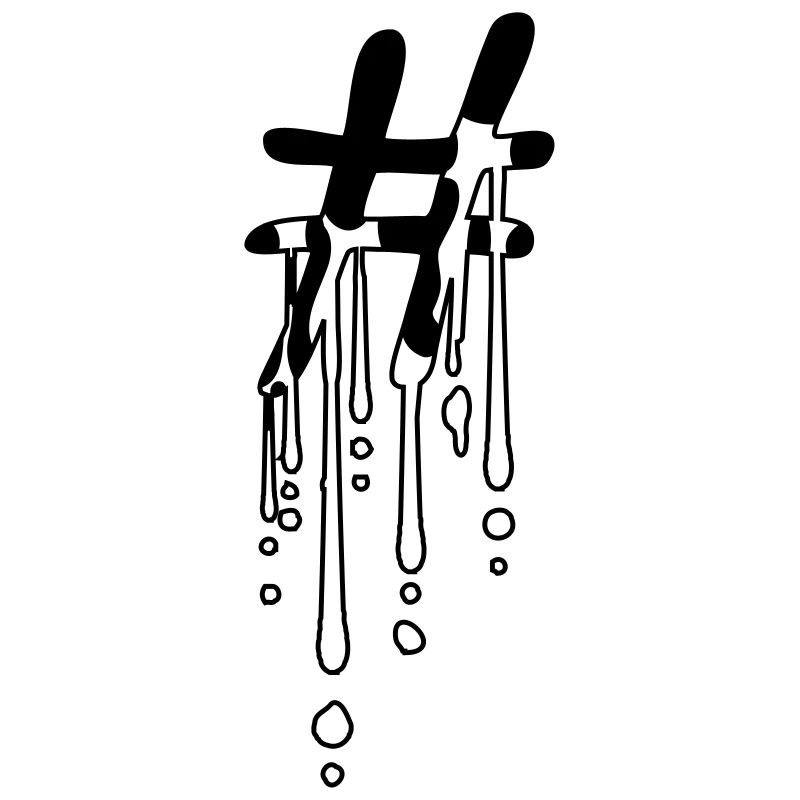 Hashtag Sticky Drop