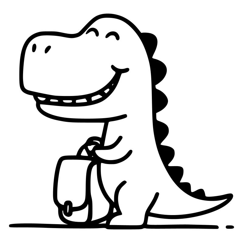 Comic-Dino Schulanfänger – Einschulungsdesign