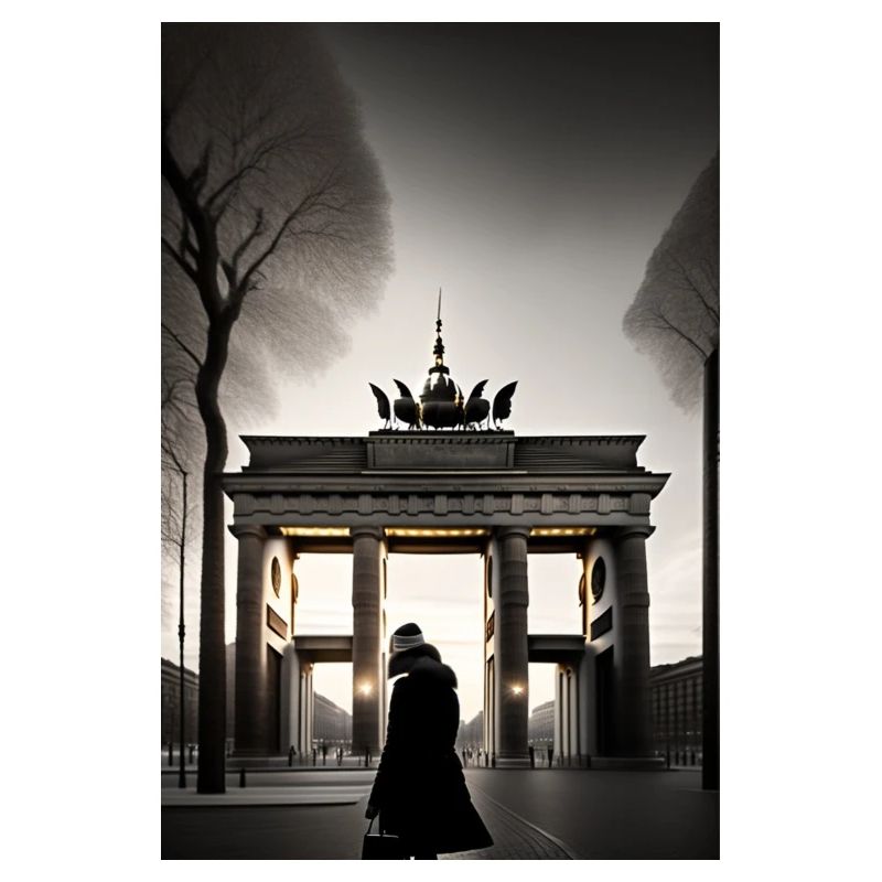 berlin black white siluette 2