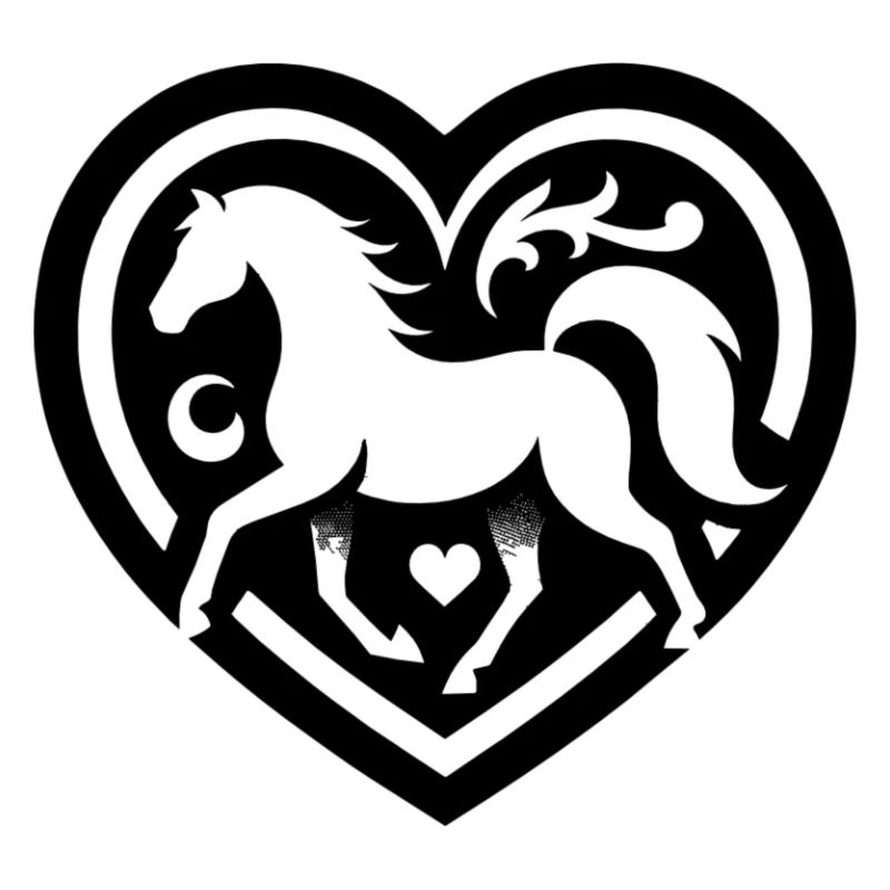 Pferd in Herz